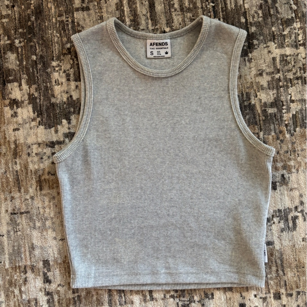 Ribbed tank grey